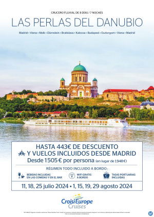 Hasta 443 € DTO - Crucero fluvial Danubio con vuelos desde Madrid - 8 das - rgimen Todo Incluido - jul y ago