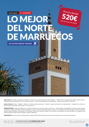 Puente 15 - 18 Agosto, Lo mejor del norte de Marruecos en avin desde Tnger