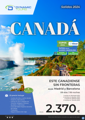 ?CANAD??Este Canadiense?(8d/6n) Verano 2024 € 