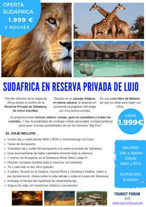 Sudfrica en Reserva Privada de Lujo - Julio y Agosto. Incluye vuelos, 10 Das Lodge 5*, comidas y safaris.