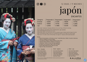 Encantos de Japn 12 das / 9 noches - Salidas Garantizadas hasta Diciembre desde 3.600 € 