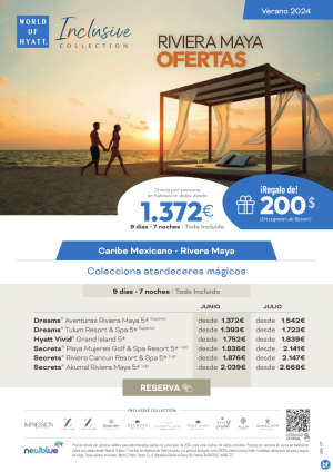 Ofertas Rivera Maya - Colecciona atardeceres mgicos con Hyatt Inclusive Collection