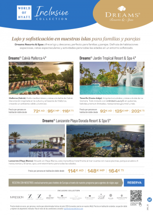 Lujo y sofisticacin en nuestras islas para familias y parejas con DREAMS Resorts and Spas