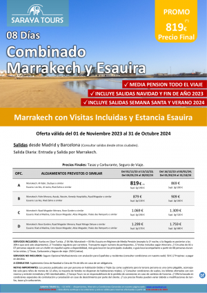 Promo! Marrakech y Esauira 8 das: Marrakech y Esauira con Visitas Incluidas dsd 869 € 