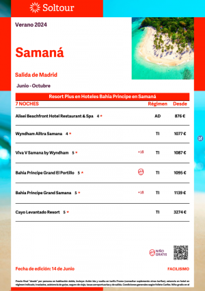 Saman desde 876 € , salidas de Julio a Octubre desde Madrid