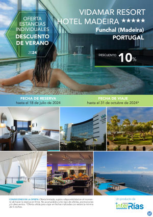 Descuento de Verano VidaMar Resort Hotel Madeira 5* (Funchal - Madeira).- Hoteles para Individuales