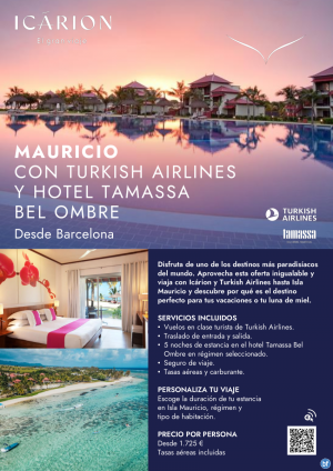 Mauricio desde Barcelona con Turkish Airlines y Hotel Tamassa Bel Ombre