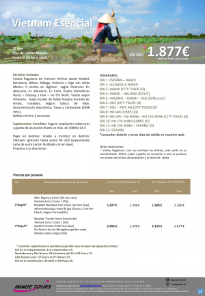 Vietnam Esencial, 12 das de viaje desde 1877 € hasta abril 2025