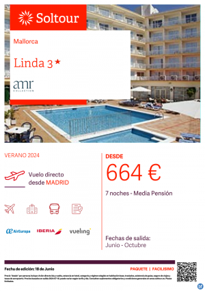 Mallorca desde 664 € , salidas de Junio a Octubre desde Madrid