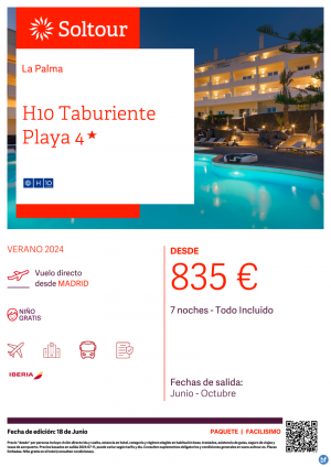 La Palma desde 835 € , salidas de Junio a Octubre desde Madrid