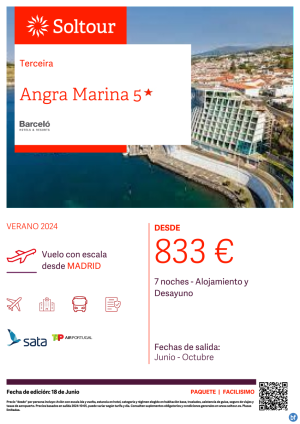 Isla de Terceira (Azores) desde 833 € , salidas de Junio a Octubre desde Madrid