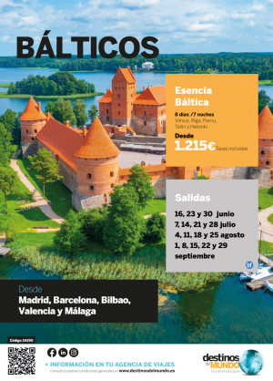 **Lituania, Estonia y Letonia ** Esencia Bltica 8d/7n desde 1.215 € tasas incluidas