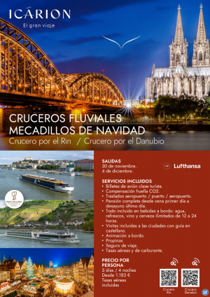 Cruceros fluvial por el Rin Mercadillos de Navidad