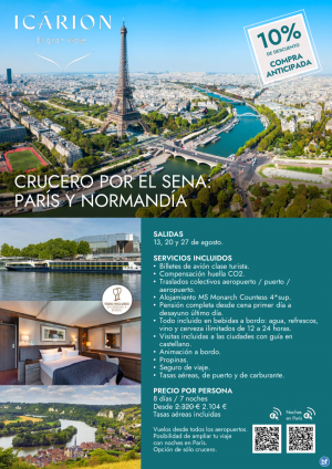 Crucero por el Sena: Pars y Normanda. 10% descuento venta anticipada