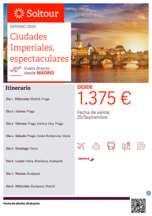 Ciudades Imperiales, espectaculares desde 1.375 € , salida 25 de Septiembre desde Madrid