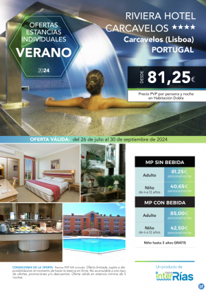 Verano Riviera Hotel Carcavelos 4* (Lisboa - Portugal).- Hoteles para Individuales