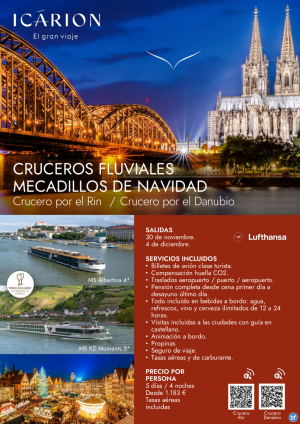 Cruceros fluvial por el Danubio Mercadillos de Navidad