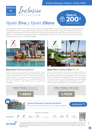 Hyatt Ziva y Hyatt Zilara: escpate de lo ordinario en Riviera Maya