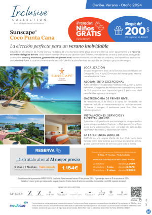 ltima hora venta anticipada Punta Cana. Reserva antes del 15/07. Nios GRATIS