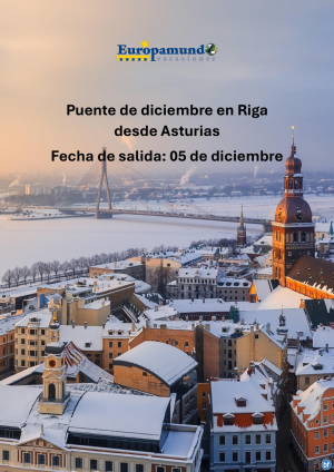 Chrter Puente de Diciembre Riga desde Asturias: 5 das 904 € (vuelos y tasas incluidas)