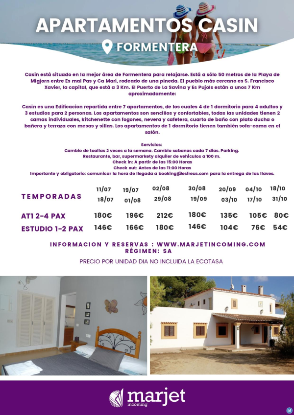 Apartamentos CASIN Formentera.