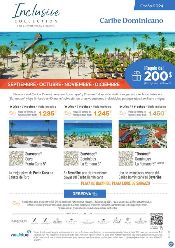 Promo Extendida! \-NIOS GRATIS al Caribe Dominicano\- - Reserva antes del 31/08/24 y viaja hasta el 31/10/24