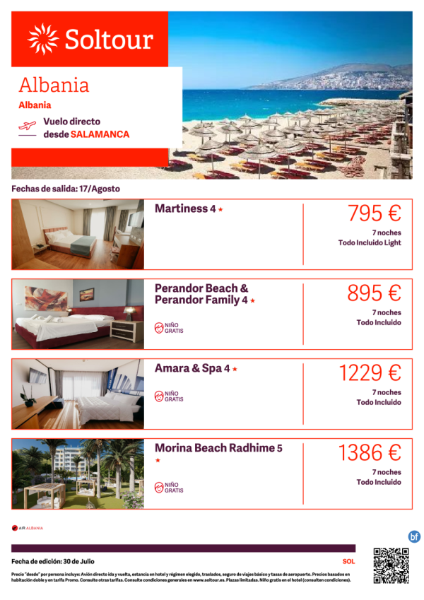 Albania desde 795 € , salida 17 de Agosto desde Salamanca