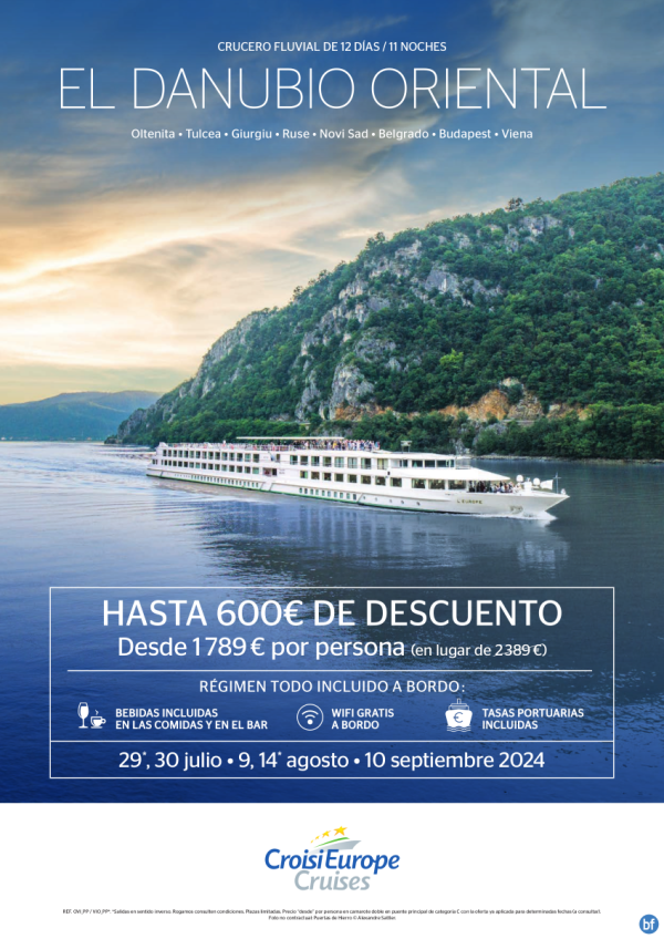 Hasta 600 € DE DTO - crucero El Danubio oriental - 12 das - rgimen Todo Incluido - julio, agosto y septiembre