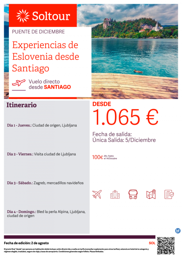 Experiencias de Eslovenia - Especial Puente de Diciembre desde 1.065 € , salida 5 Diciembre desde Santiago