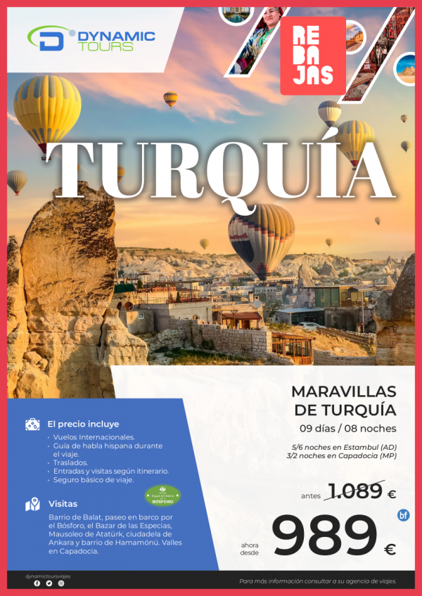 TURQUA ?? rebajas ?? (9d/8n) ? salidas de Jun a Dic: mad, bcn, agp, vlc, bio ? desde 989 € 