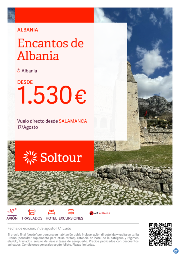 Encantos de Albania desde 1.530 € , salida 17 de Agosto desde Salamanca