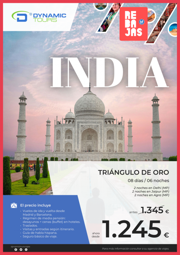 INDIA ?? rebajas ?? (8d/6n) ? salidas de Jun a Sep: mad y bcn ? desde 1.245 € 