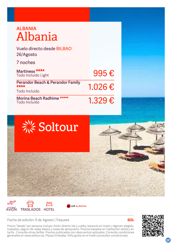 Albania desde 995 € , salida 26 de Agosto desde Bilbao