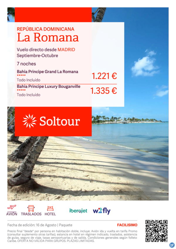 La Romana en Hoteles Bahia Principe desde 1.221 € , salidas Septiembre-Octubre desde Madrid