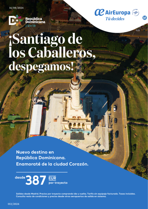 Despegamos!! Nueva ruta Madrid-Santiago de los Caballeros (Repblica Dominicana) desde 387 € 