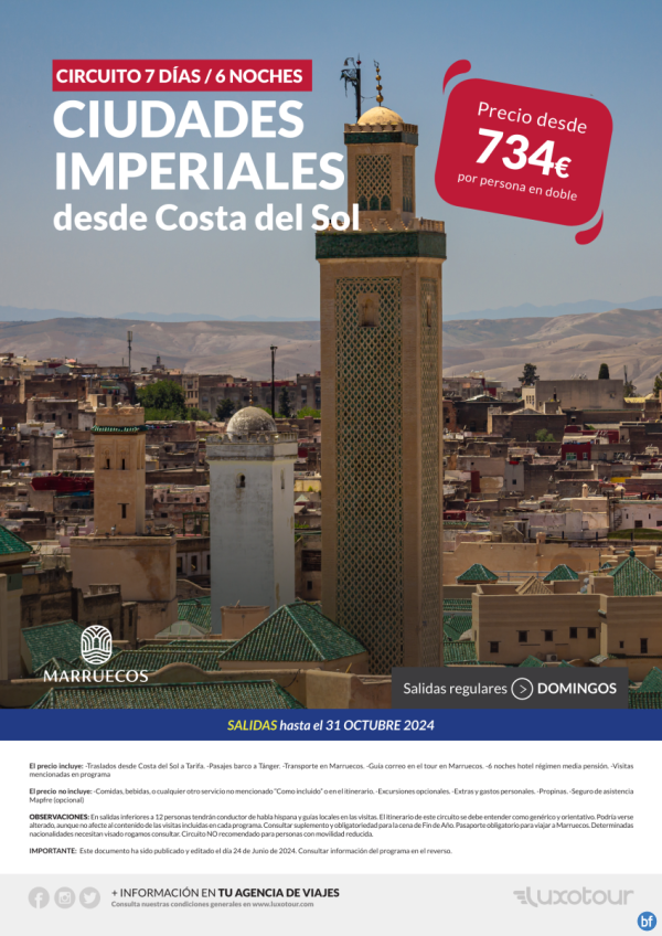 Ciudades Imperiales desde Costa del Sol, circuito 7 das / 6 noches