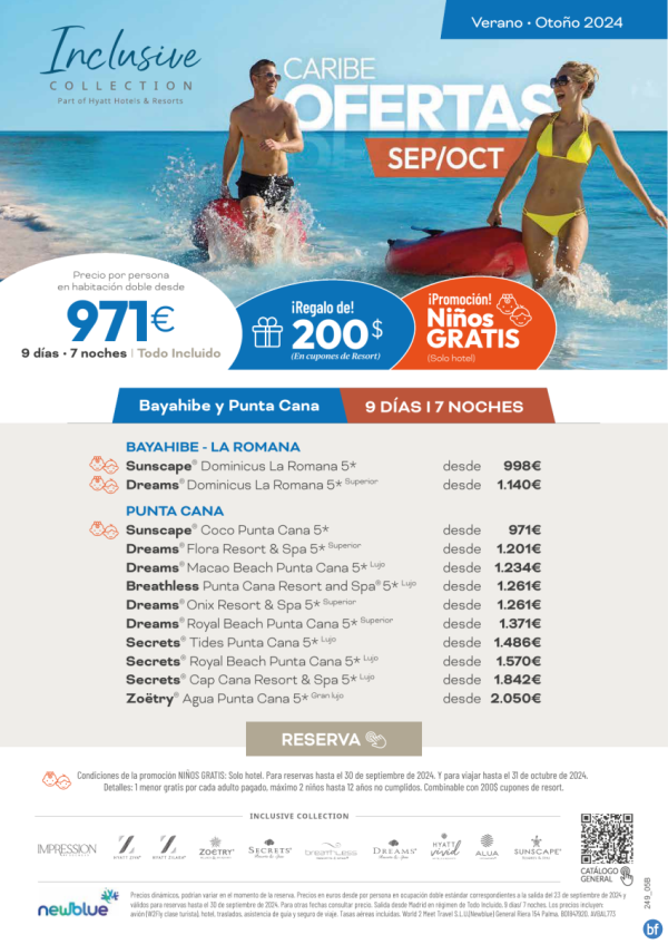 R. Dominicana: Sper Oferta Otoo y Nios Gratis Desde 971 € -  9 Das/7 Noches