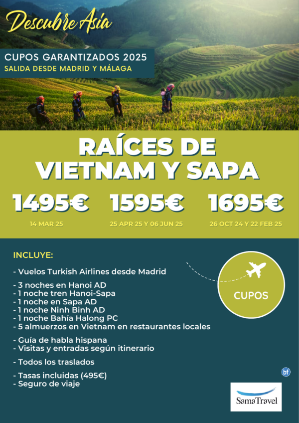 \-Races de VIETNAM y Sapa\-: circuito 9 das - cupos garantizados [MAD - AGP] oct24 - jun25 **desde 1.495 € **