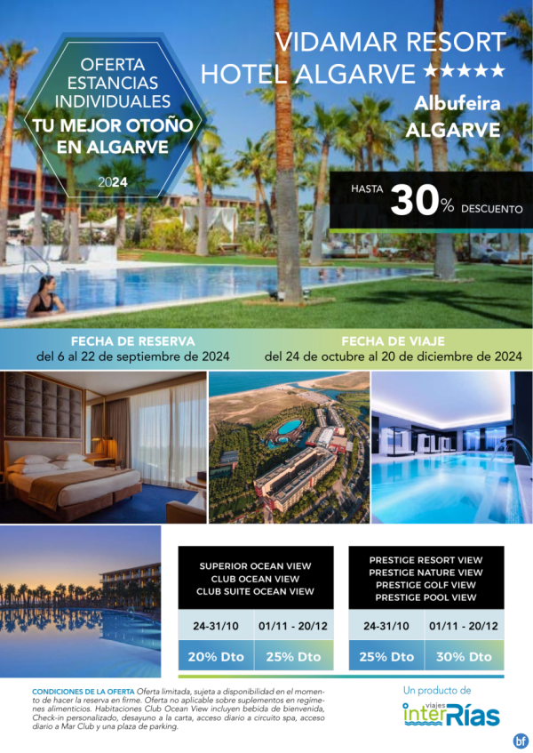 Tu Mejor Otoo en Algarve VidaMar Resort Hotel Algarve 5* (Albufeira - Algarve).- Hoteles para Individuales