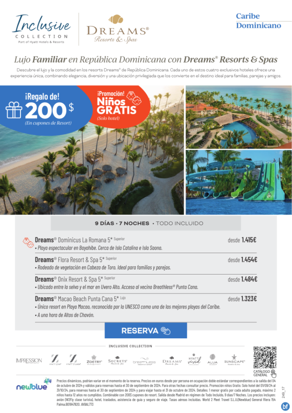 Lujo Familiar en Repblica Dominicana: Descubre Dreams Resorts & Spas - Nios Gratis hasta el 30/09