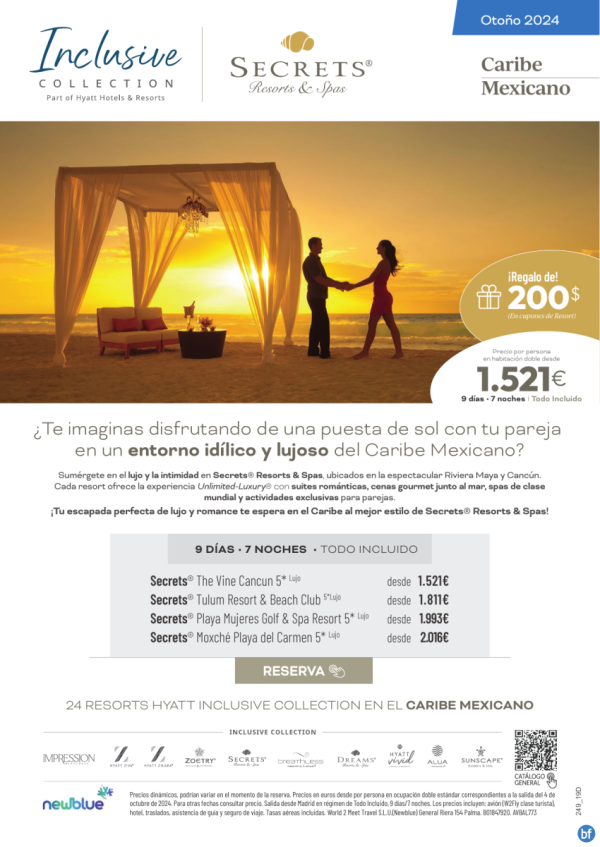 Riviera Maya y Cancn: Ideal parejas y lunas de miel. Vive el romance y el lujo con Secrets