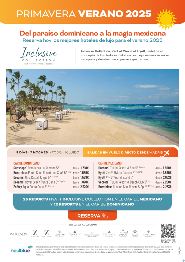 ?Primavera/Verano 2025 € ? Mxico y R. Dominicana - Reserva YA los mejores hoteles de lujo