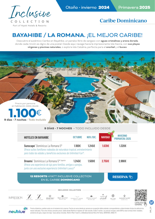 Bayahibe: El mejor Caribe - Libre de Sargazo - Ofertas de Oct 24 a Junio 2025 - incluye precios Navidad