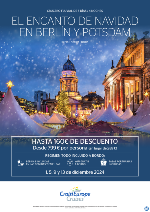 160? DE DTO. - crucero fluvial mercadillos de Navidad en Berln y Potsdam - 5 das - rgimen Todo Incluido