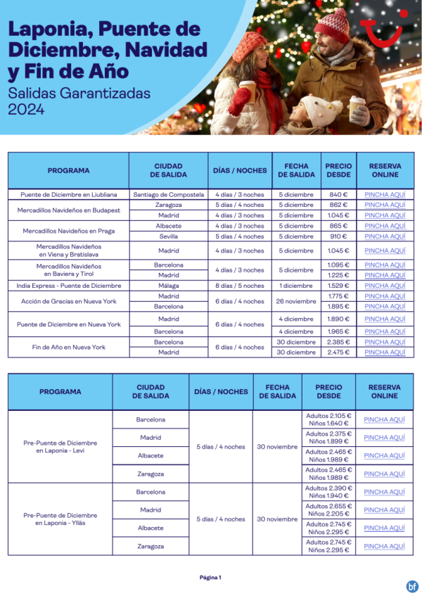 Laponia, Puente de diciembre, Navidad y Fin de Ao. Salidas Garantizadas 2024 desde 840 € 