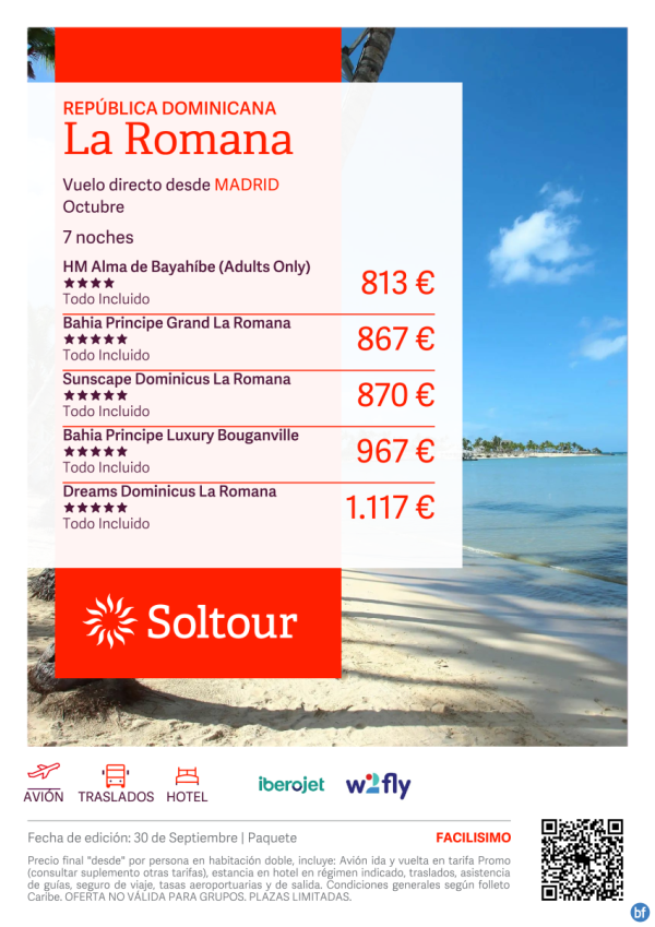 La Romana (Repblica Dominicana) desde 813 € , salidas en Octubre desde Madrid