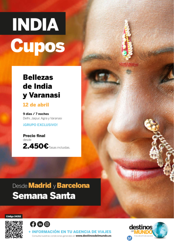 CUPOS??Bellezas de India y Varanasi  9d / 7n Salidas desde Mad y Bcn desde 2450 € ??