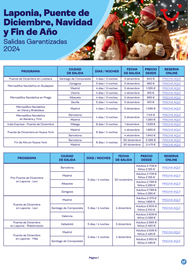 Laponia, Puente de diciembre, Navidad y Fin de Ao. Salidas Garantizadas 2024. Desde 840 € 