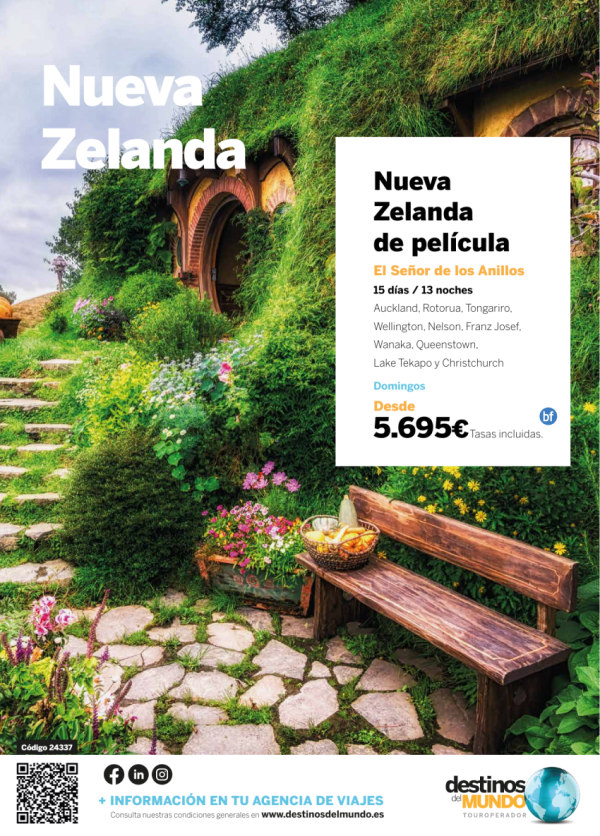 ??? Nueva Zelanda de pelcula \-El seor de los anillos \-15 d / 13 n salidas los domingos desde 5695 € ???