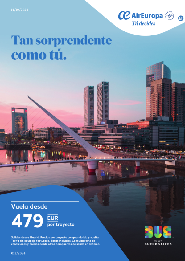 Visita Buenos Aires (Argentina). Tan sorprendente como t. Vuelos desde 479 € 